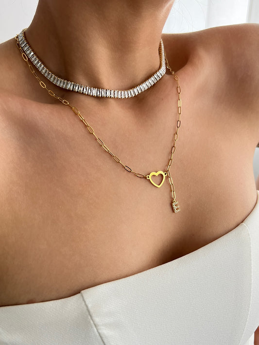 HEART LETTER NECKLACE (New Style)